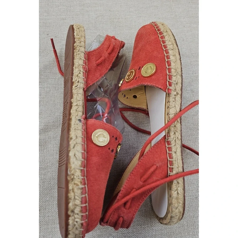 C‎ Wonder Michaela Red Suede Espadrille Sandal Ankle Tie MICHAELA DIAQ Womens 6M